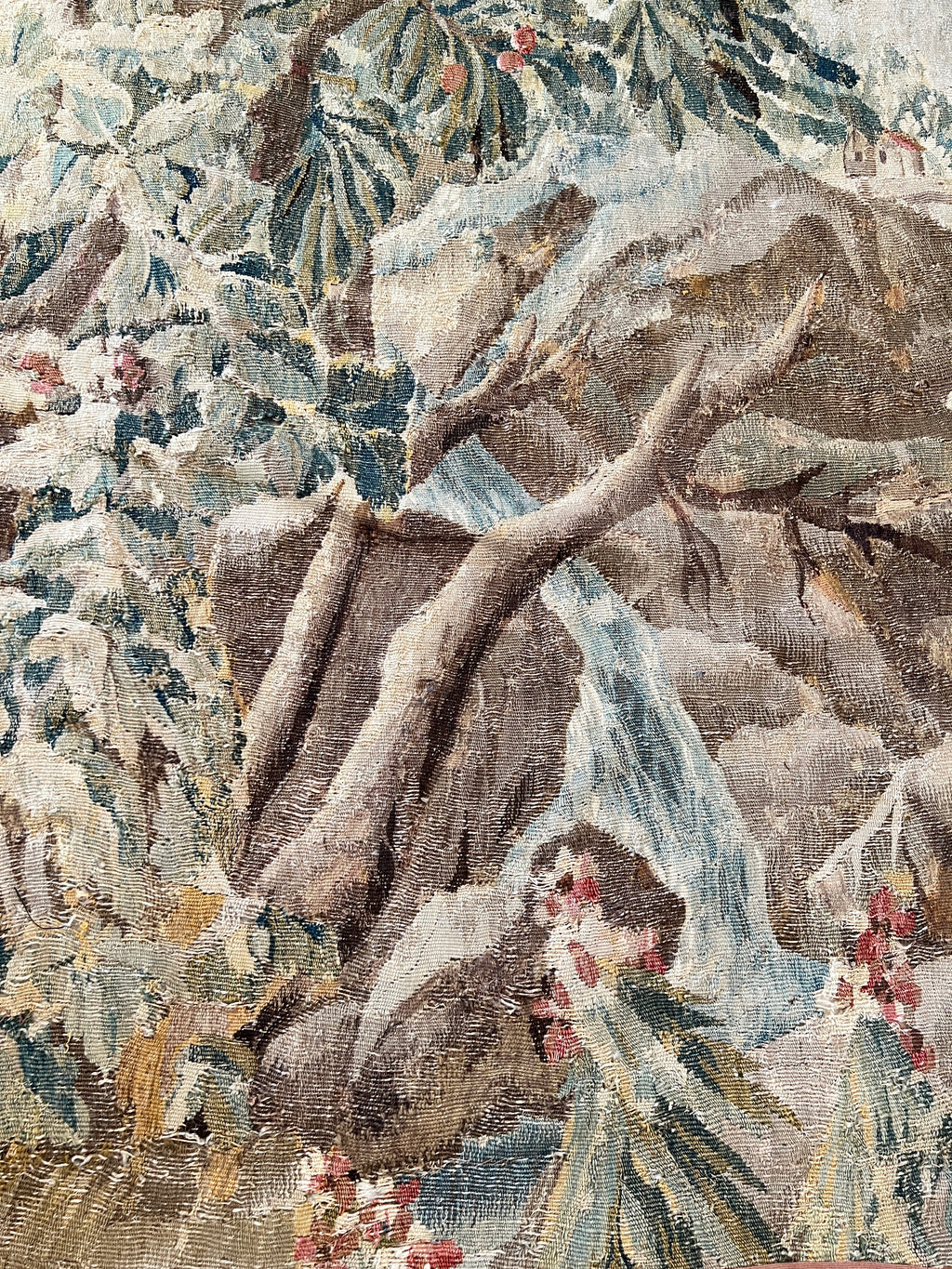 18th/19th Century Landscape European Tapestry Fragment