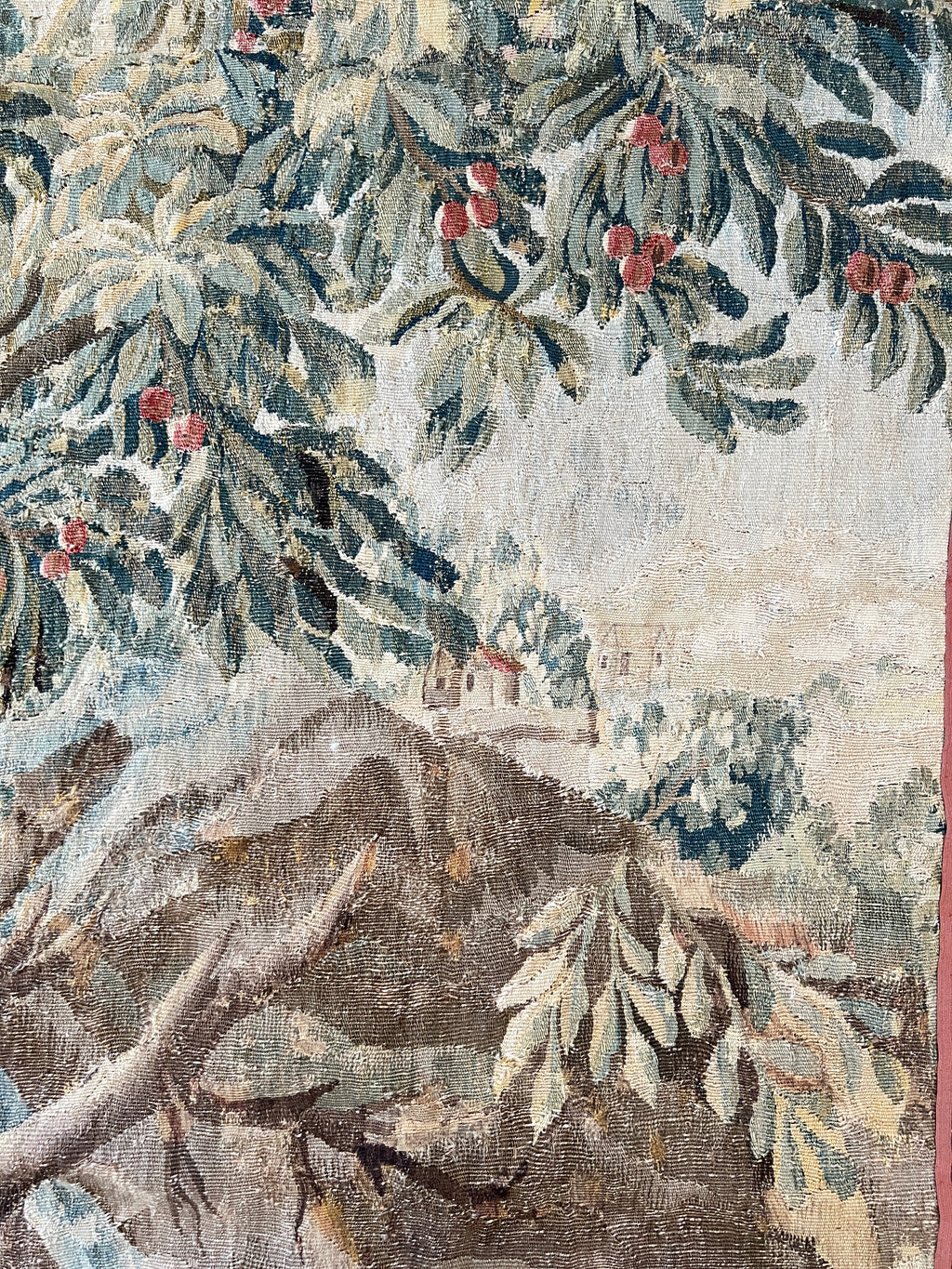 18th/19th Century Landscape European Tapestry Fragment