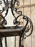 19th Century Italian Antique Scrolled Iron Lantern