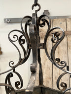 19th Century Italian Antique Scrolled Iron Lantern
