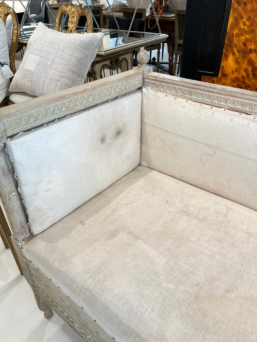 Antique Swedish Neoclassical Bench