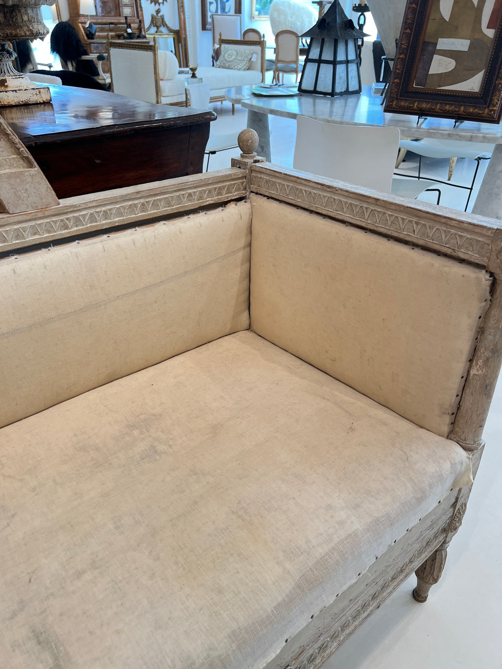 Antique Swedish Neoclassical Bench
