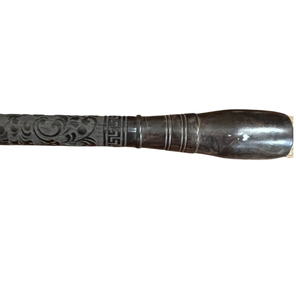 Carved Black Wood Calligraphy Brush