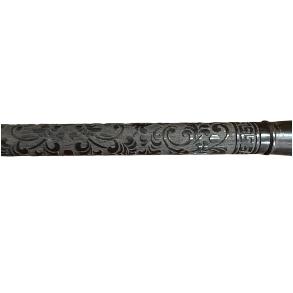 Carved Black Wood Calligraphy Brush