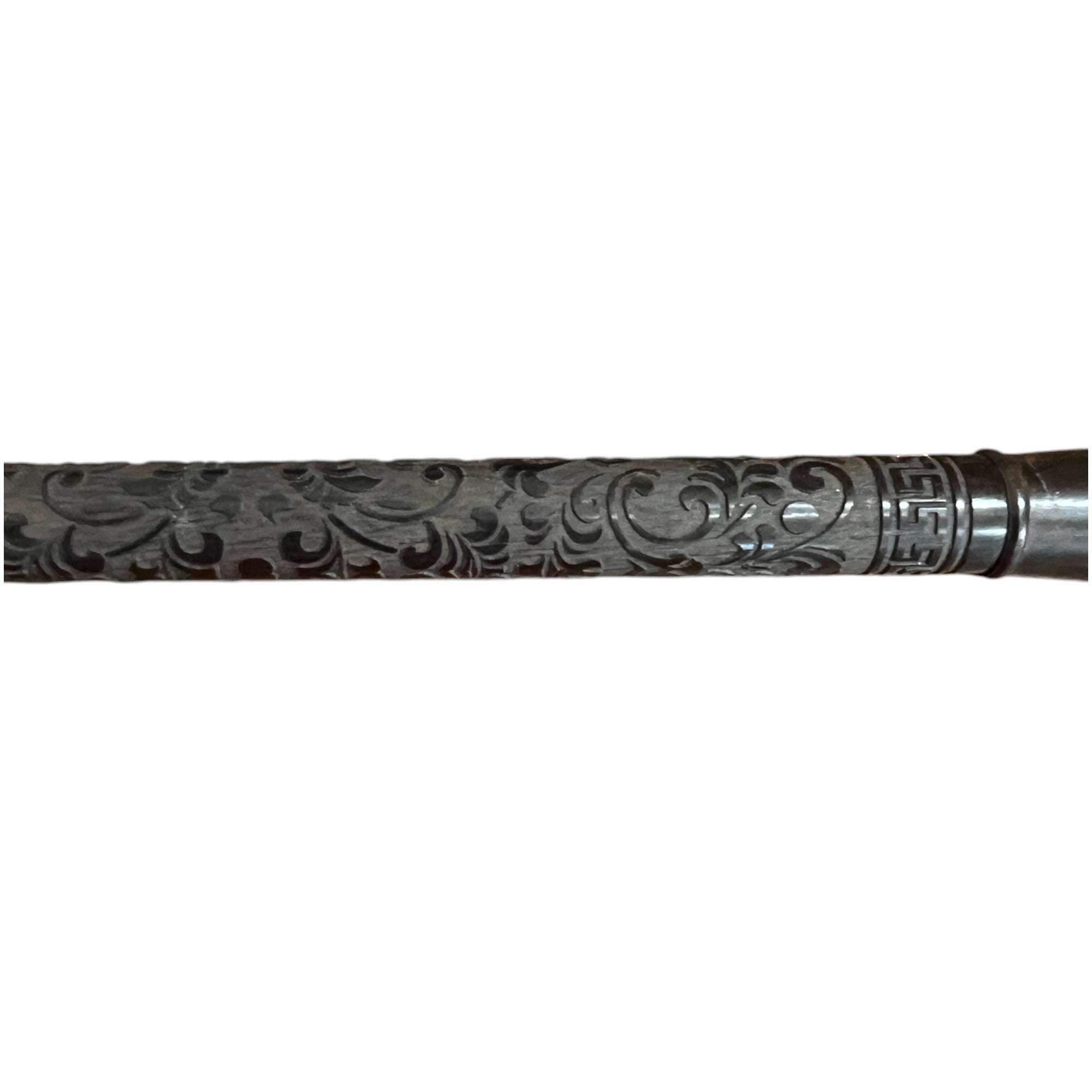 Carved Black Wood Calligraphy Brush