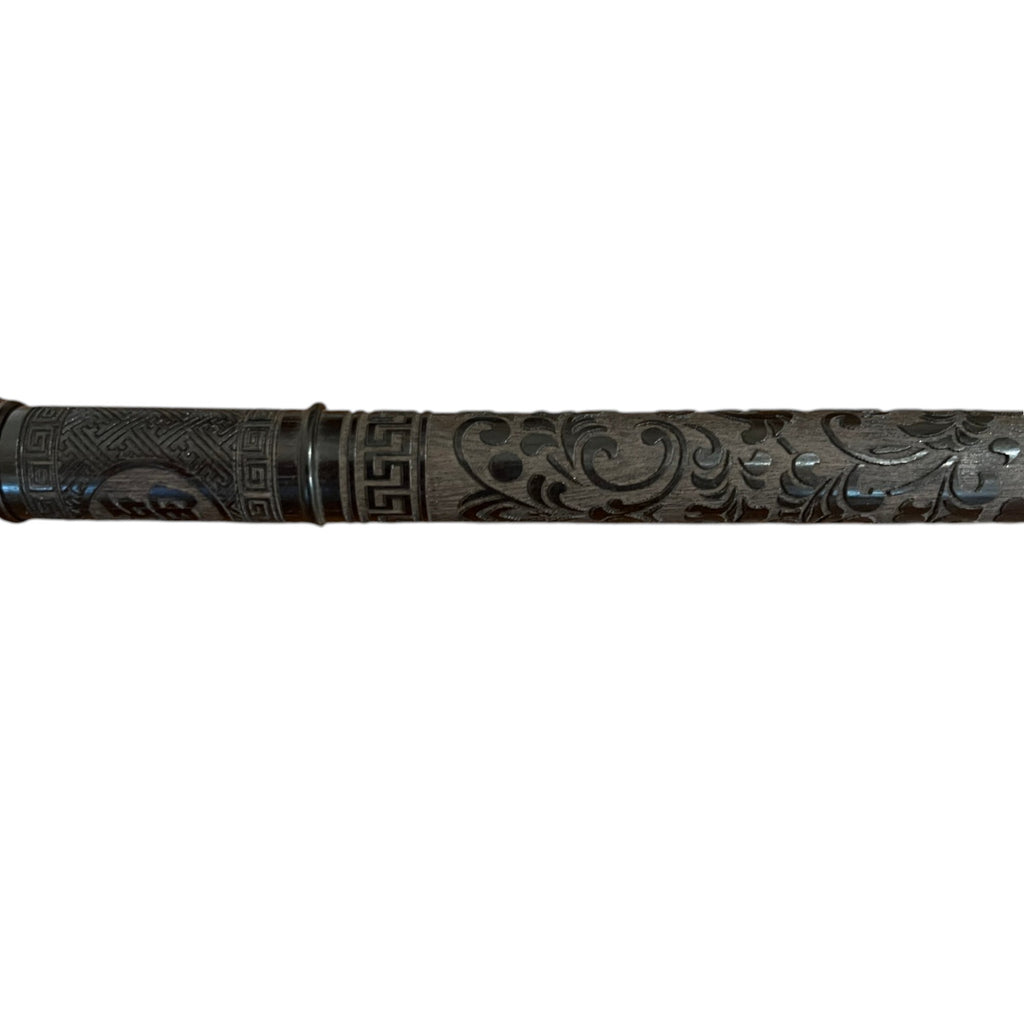Carved Black Wood Calligraphy Brush