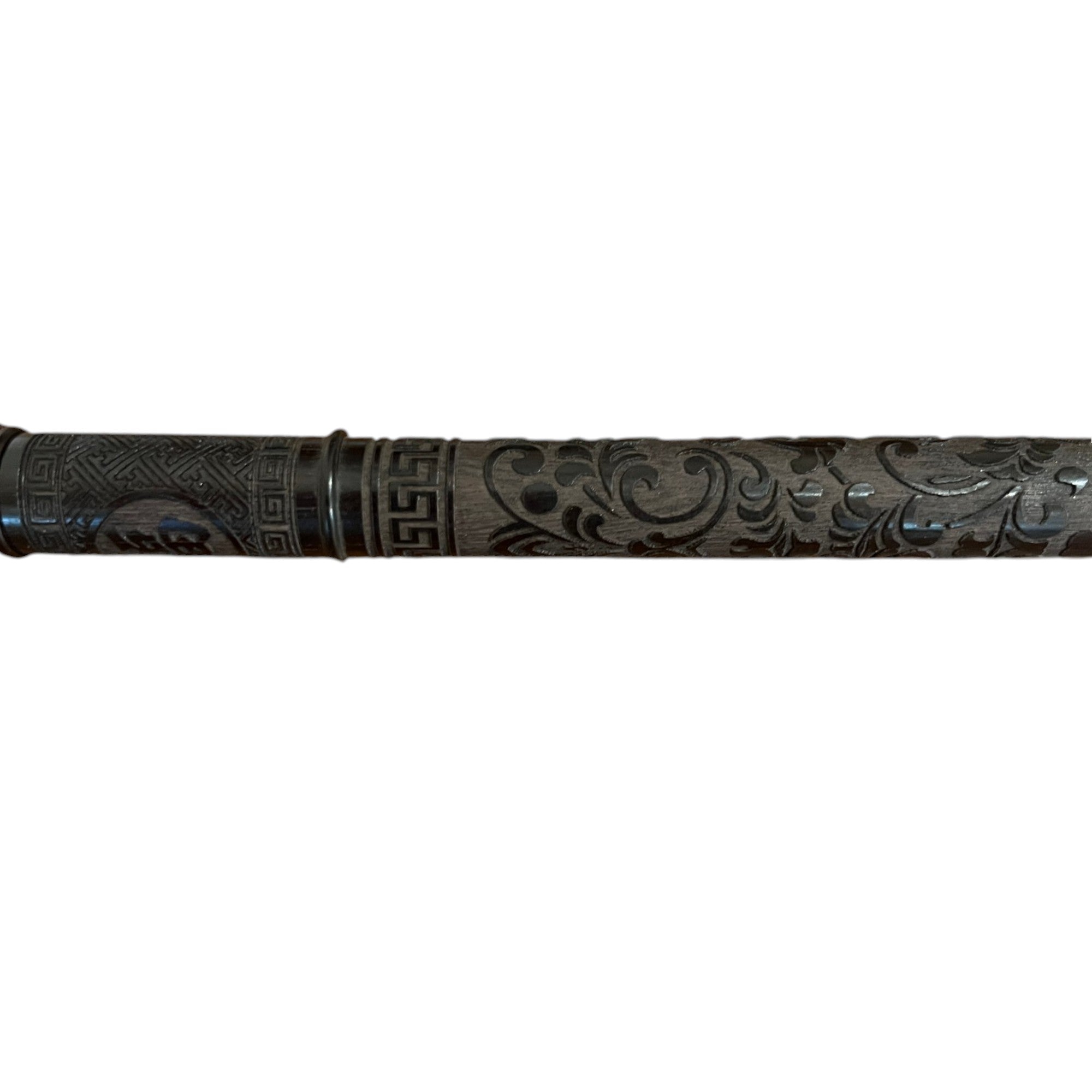 Carved Black Wood Calligraphy Brush