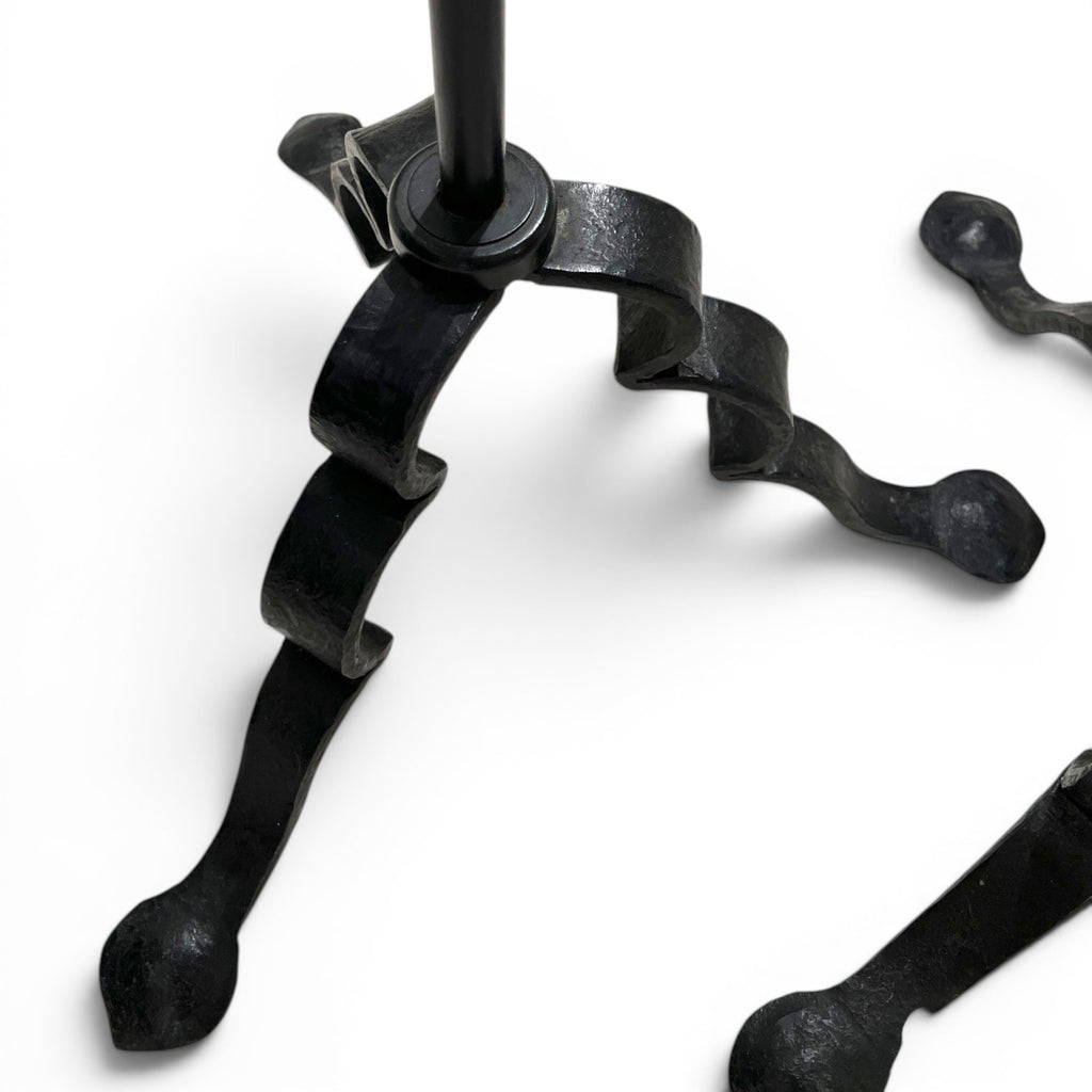Pair of Spanish Black Iron Antique Floor Lamps