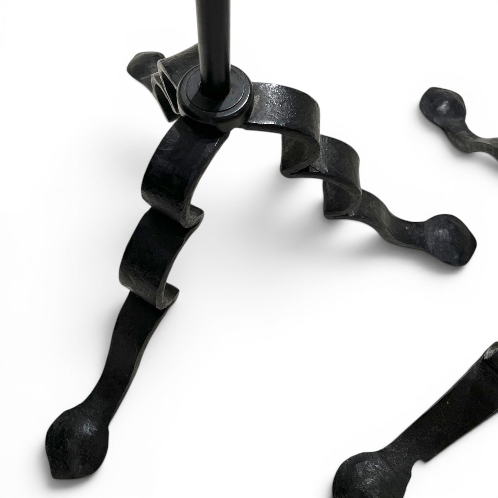 Pair of Spanish Black Iron Antique Floor Lamps