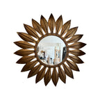 Large Gilded Iron Leaf Mirror