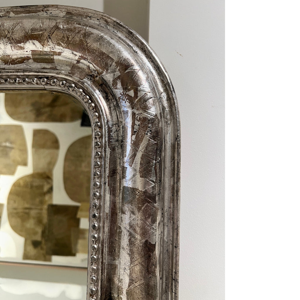19th Century Louis Philippe Silverleaf Mirror - Large Scale