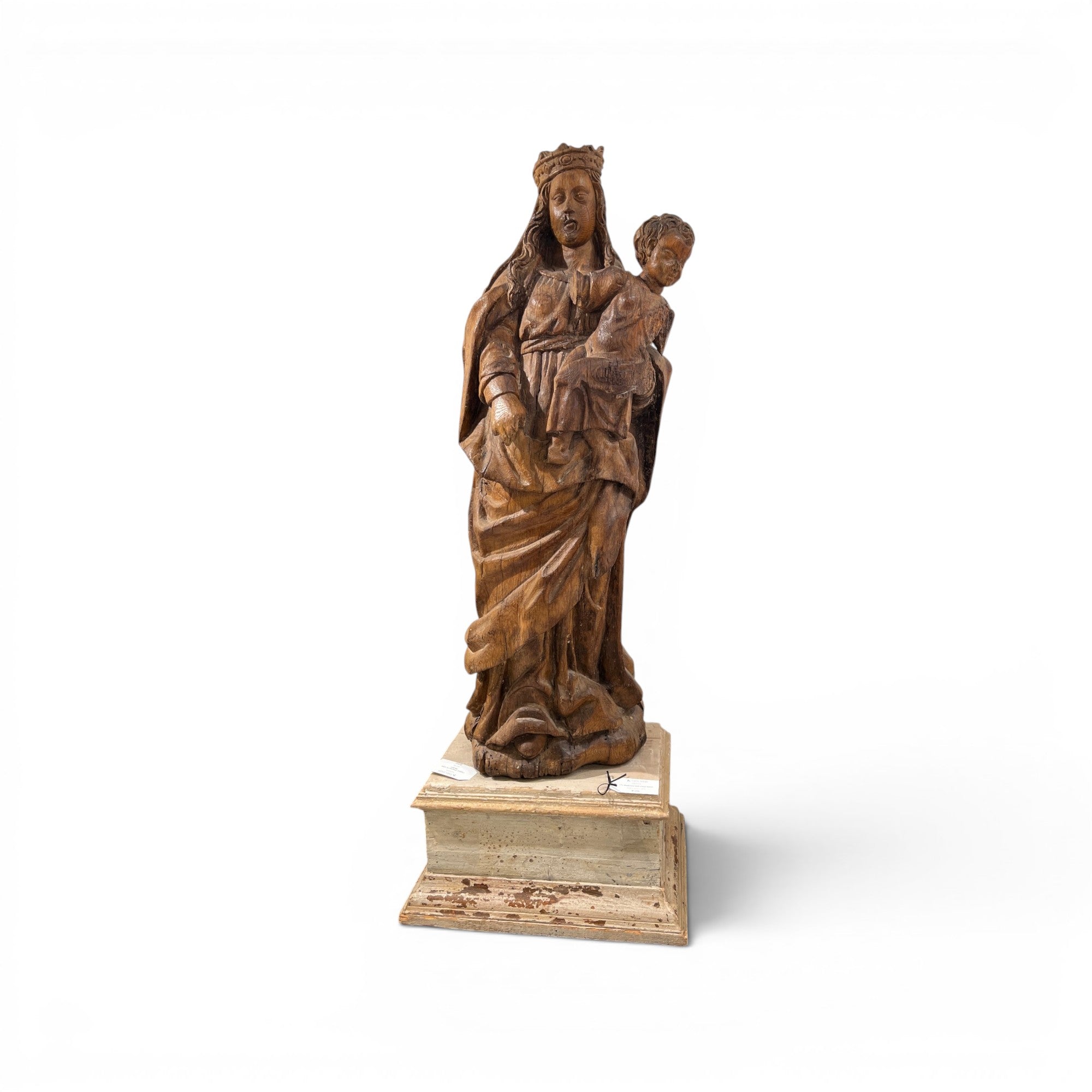 17th Century Madonna & Child Statue