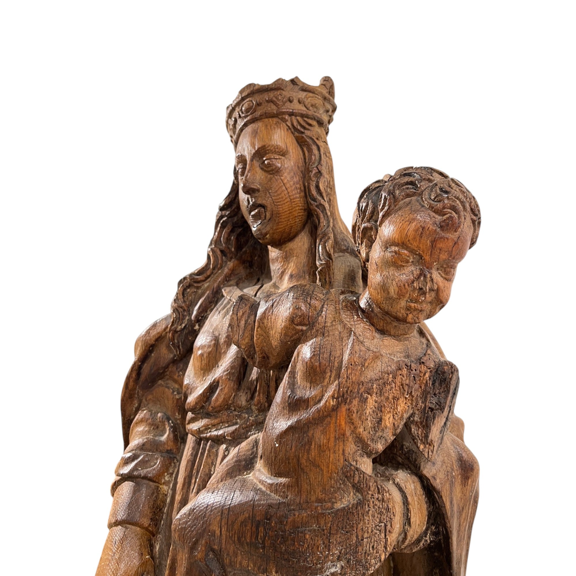 17th Century Madonna & Child Statue