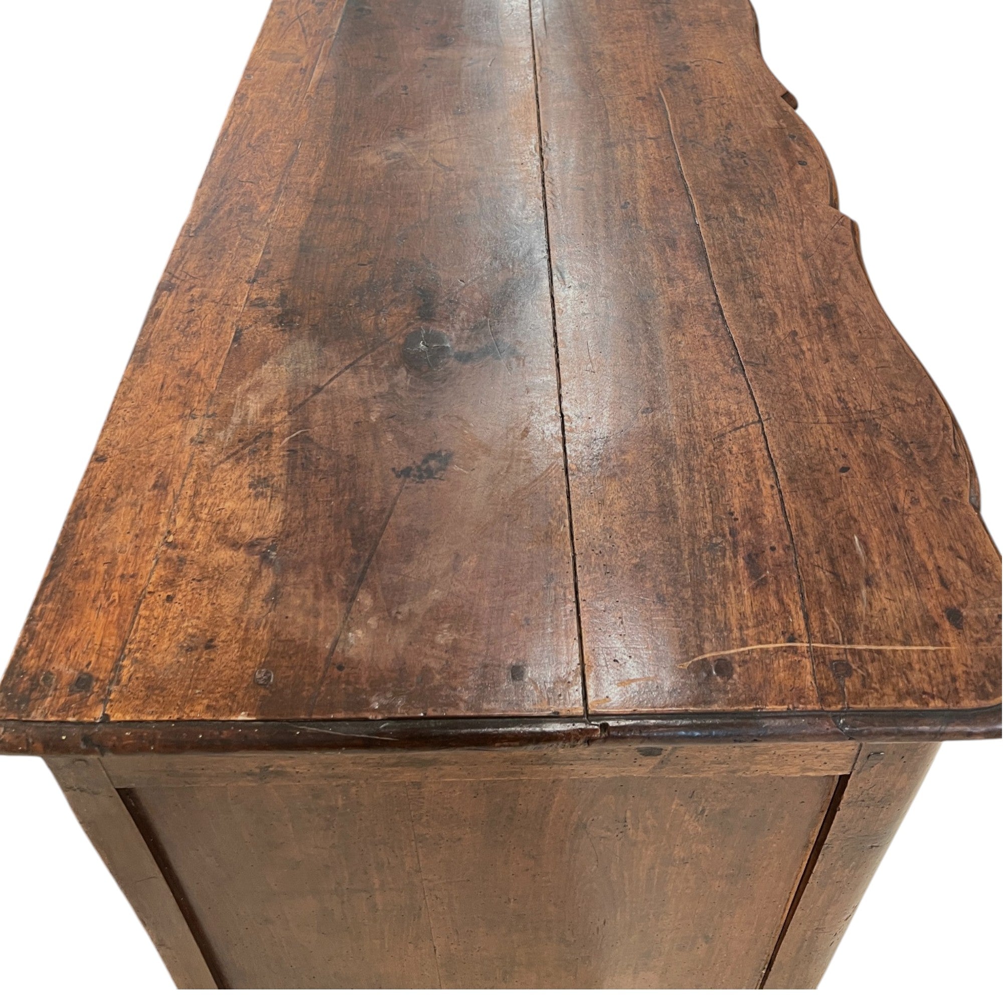 18th Century French Louis XV Walnut Chest or Commode with Original Bronze Hardware