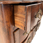 18th Century French Louis XV Walnut Chest or Commode with Original Bronze Hardware