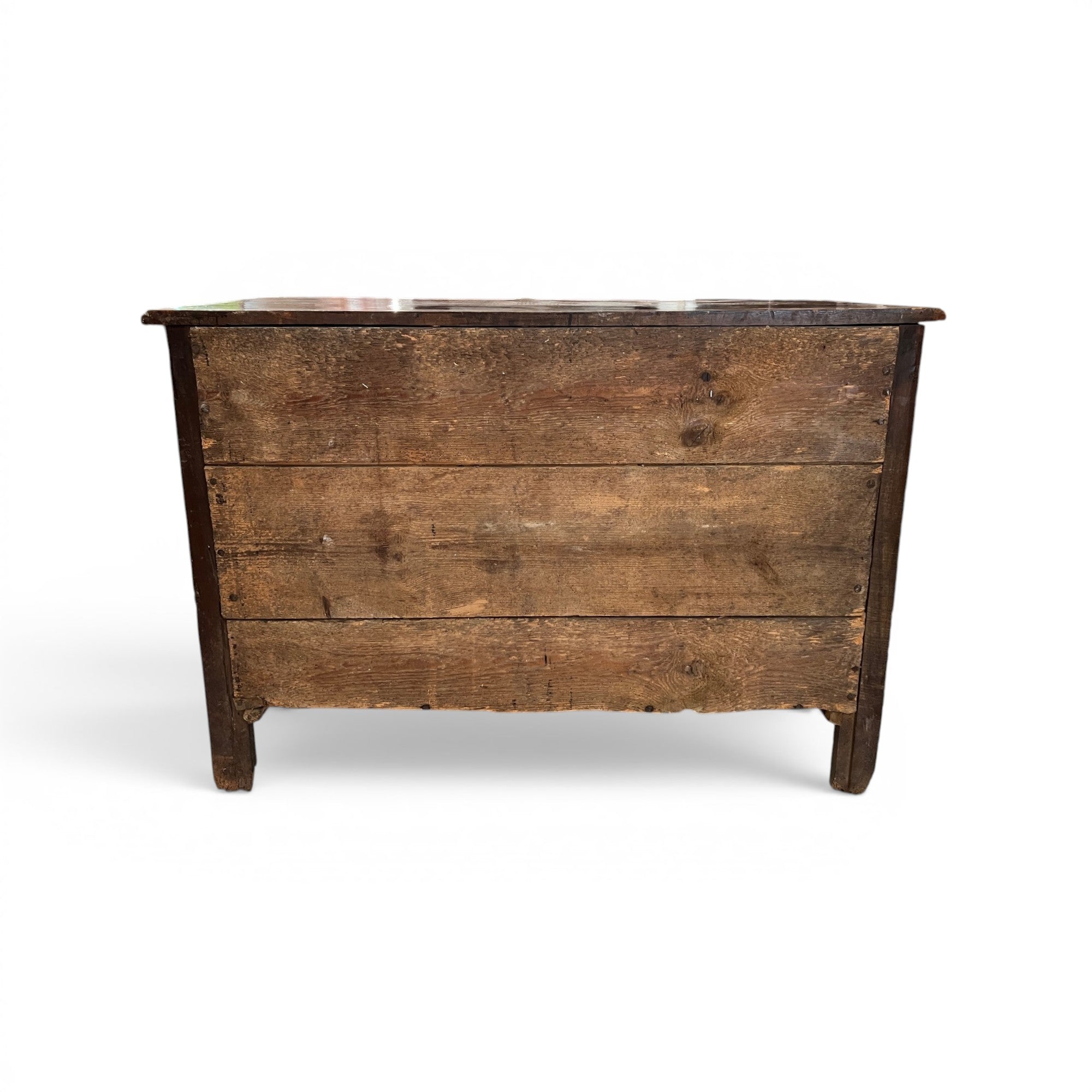 18th Century French Louis XV Walnut Chest or Commode with Original Bronze Hardware