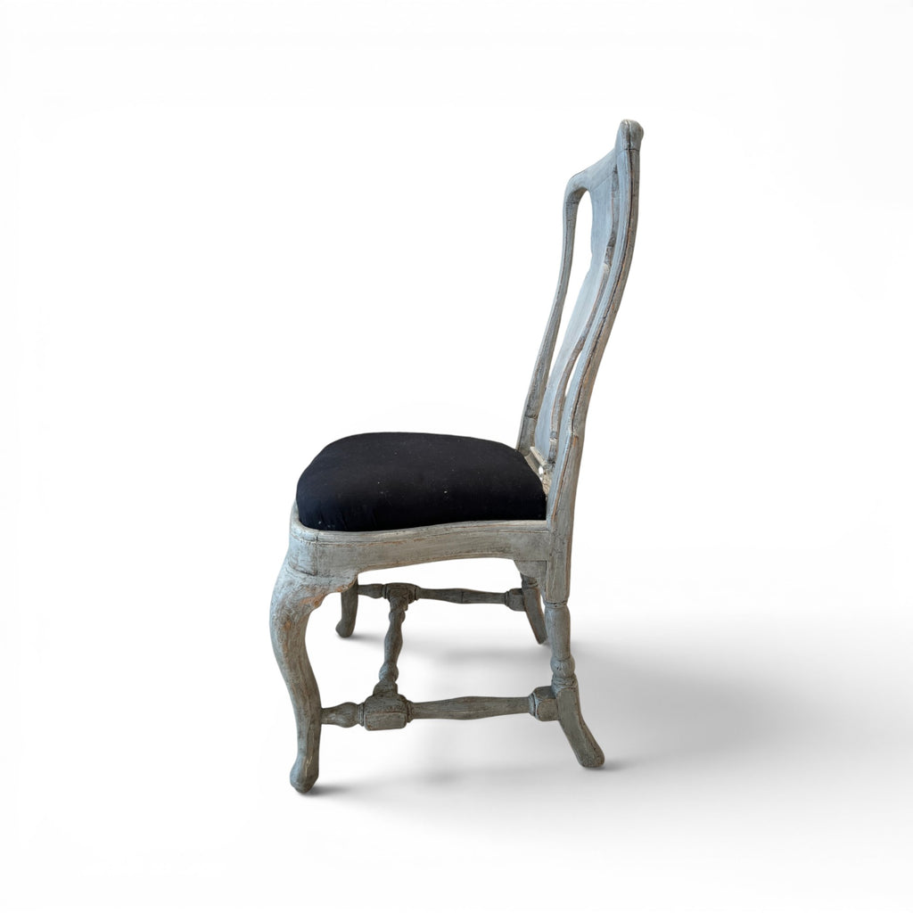 18th Century Swedish Rococo Set of 8 Chairs