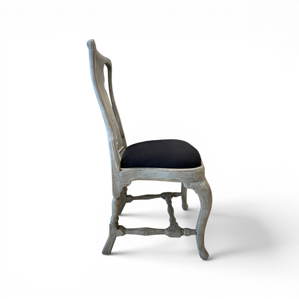 18th Century Swedish Rococo Set of 8 Chairs