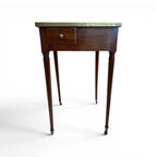 18th Century French Louis XVI Walnut Rafraichissoir Table with Turquin Marble
