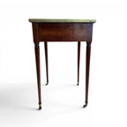 18th Century French Louis XVI Walnut Rafraichissoir Table with Turquin Marble