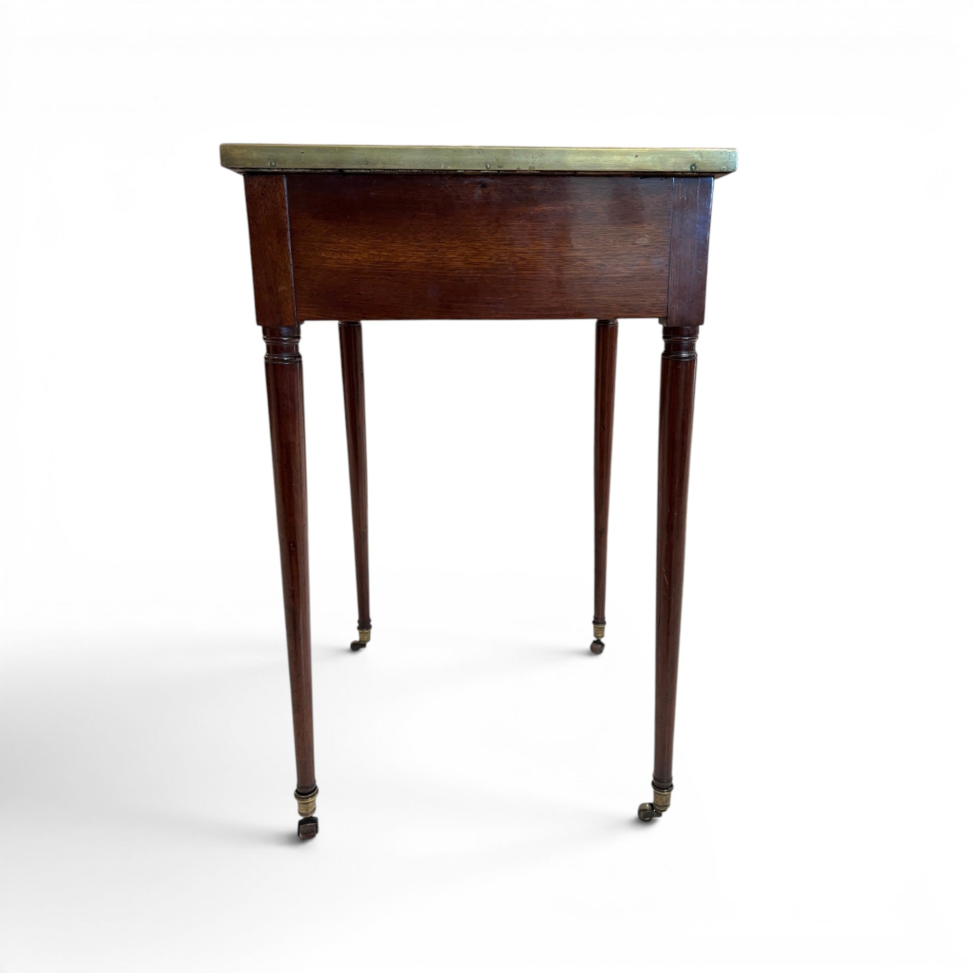 18th Century French Louis XVI Walnut Rafraichissoir Table with Turquin Marble