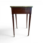 18th Century French Louis XVI Walnut Rafraichissoir Table with Turquin Marble