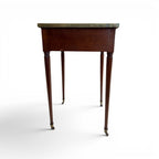 18th Century French Louis XVI Walnut Rafraichissoir Table with Turquin Marble