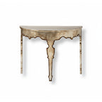 Maison Italian Console in Silver Leaf (Two Available)
