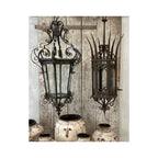 19th Century Italian Antique Scrolled Iron Lantern