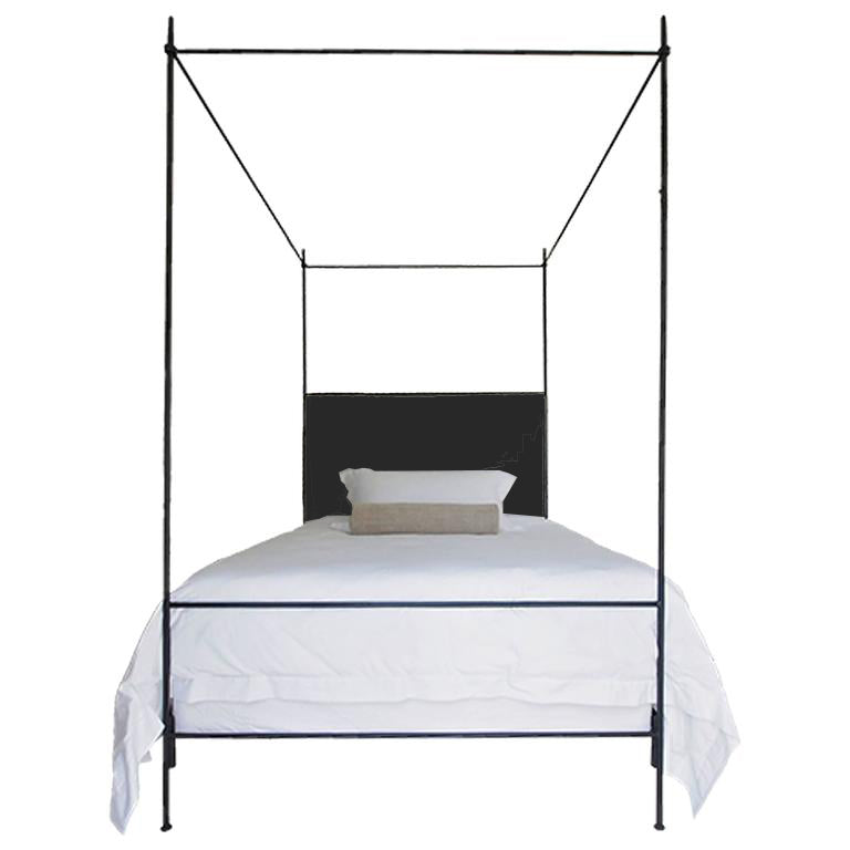 Maison Louis XVI Upholstered Canopy Bed