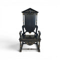19th Century French Antique Black Throne from Paris