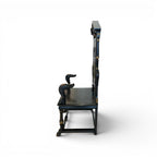 19th Century French Antique Black Throne from Paris