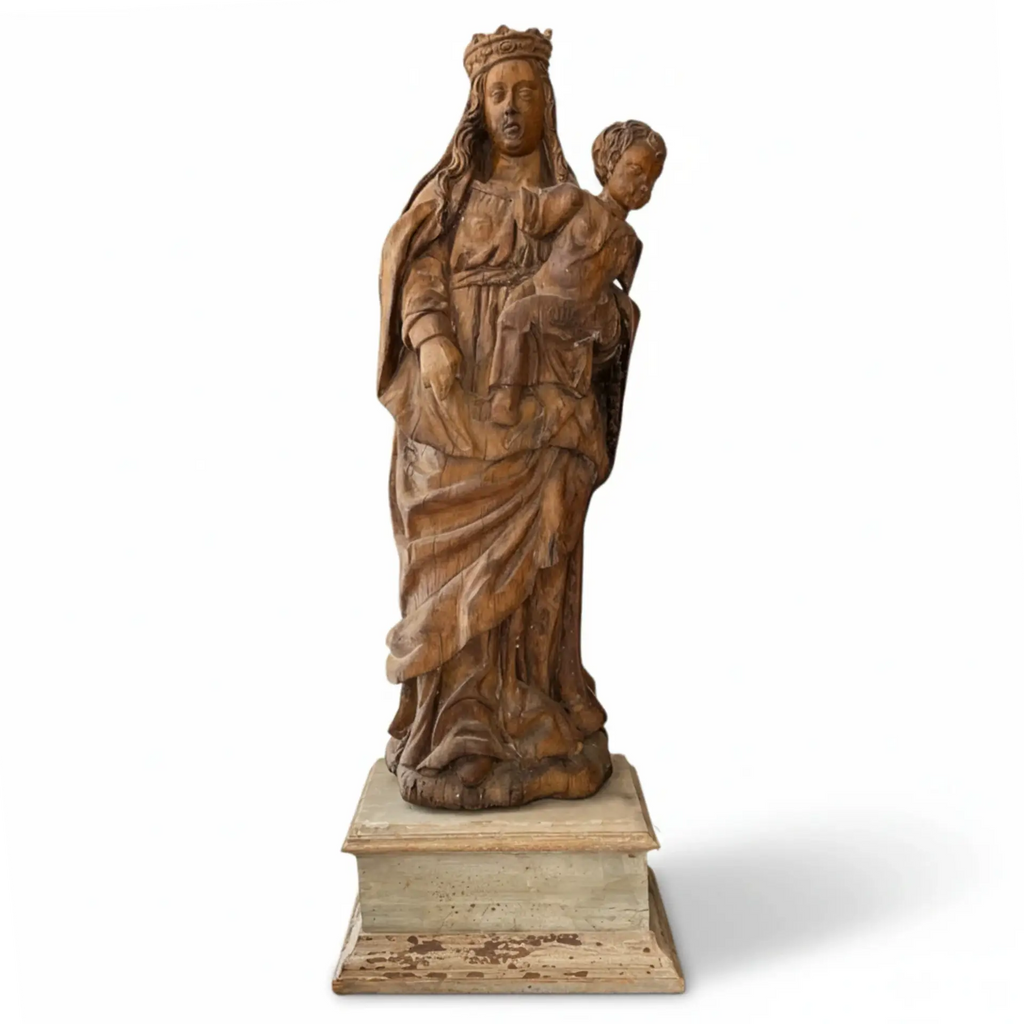 17th Century Madonna & Child Statue