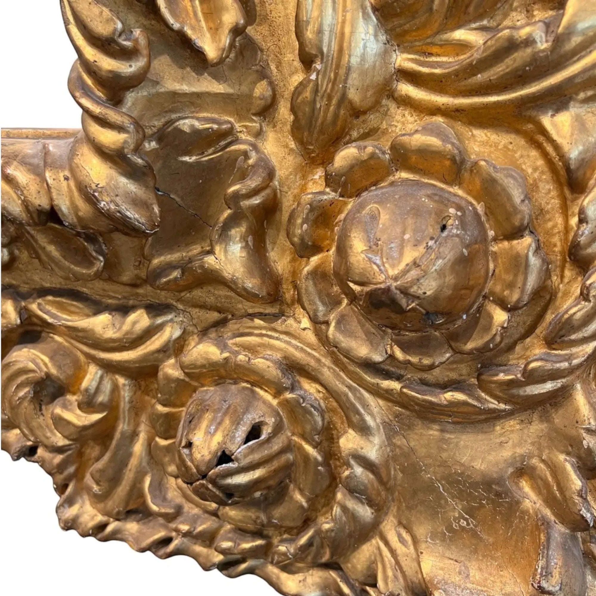 18th Century German Rare Antique Louis XIV/XV Gilded Mirror