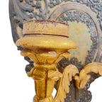 19th Century Italian Pair of Tole & Gilded Wood Sconces