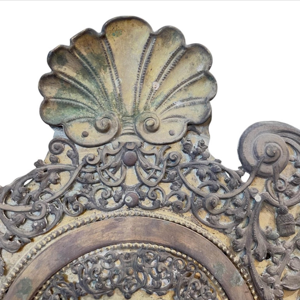 19th Century Italian Pair of Tole & Gilded Wood Sconces