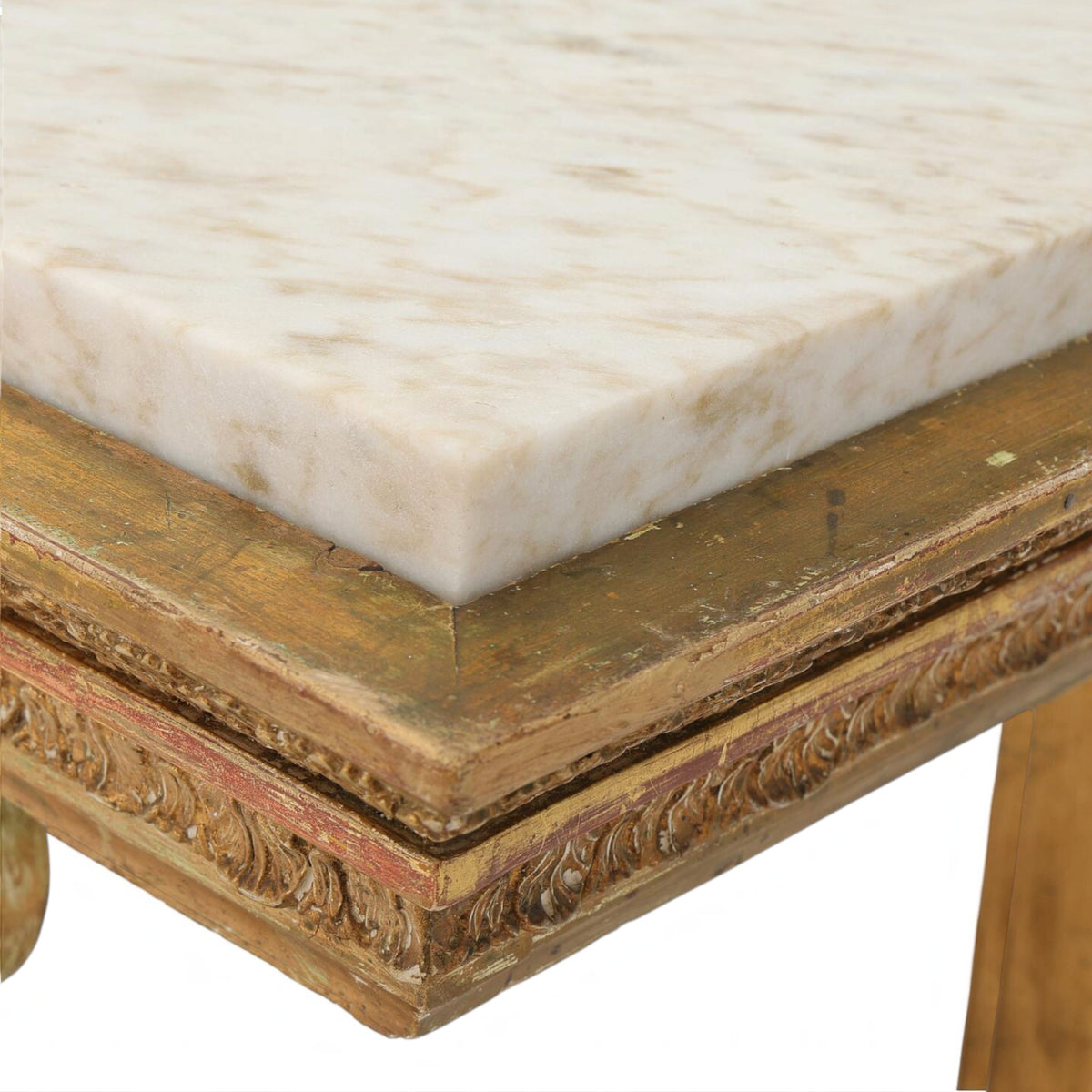 19th Century Swedish Lyre Console with Marble Top by Carl Johan