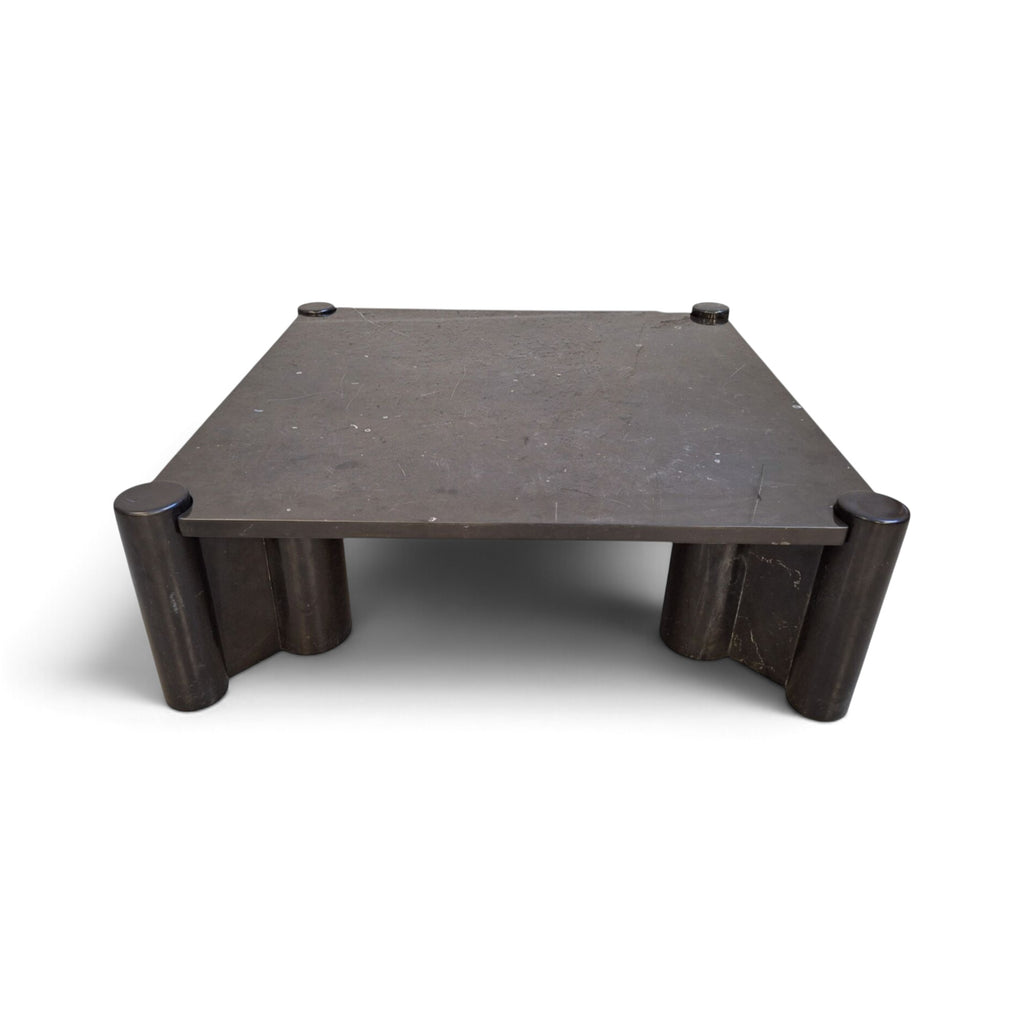 Mid-Century Gae Aulenti Black Marble Coffee Table