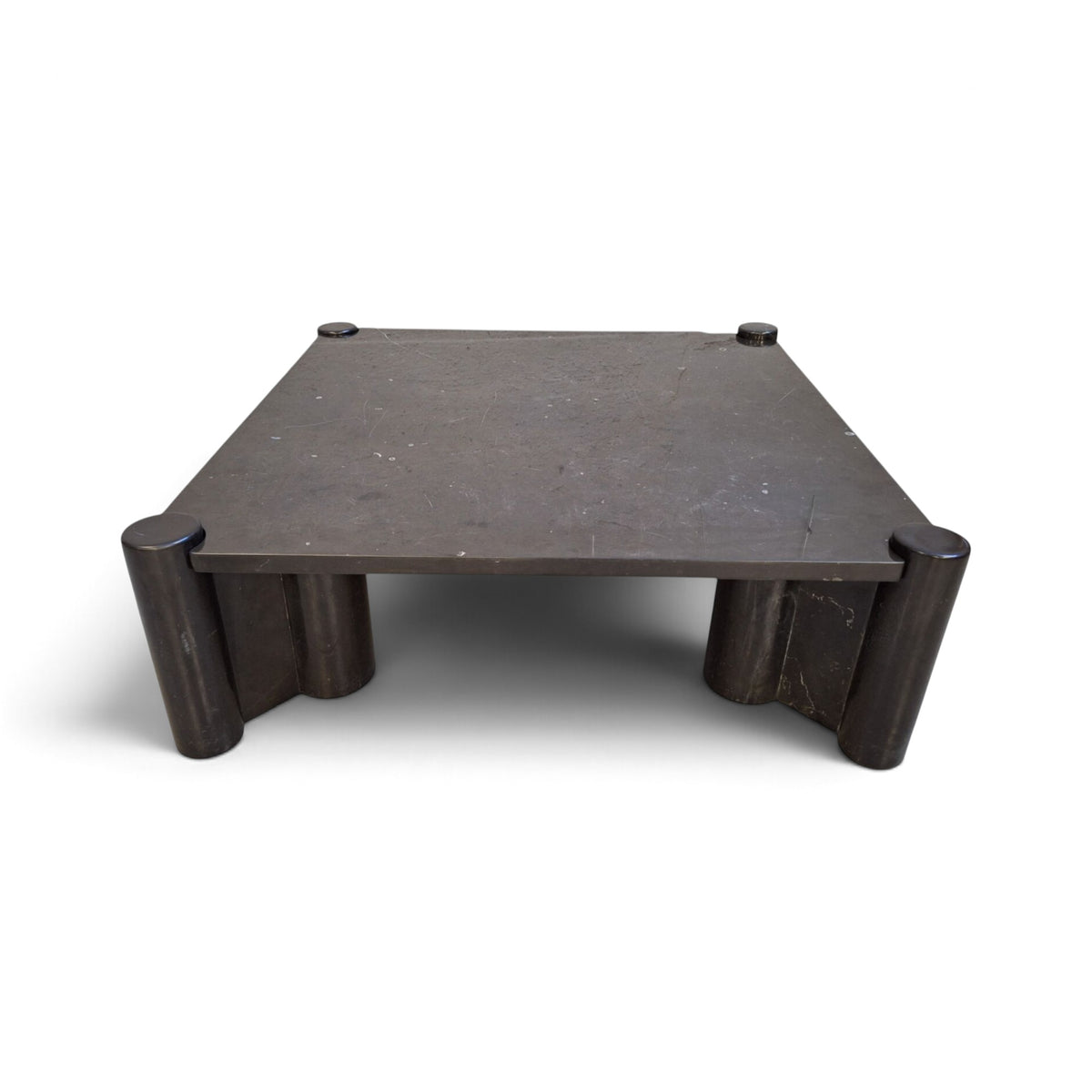 Mid-Century Gae Aulenti Black Marble Coffee Table