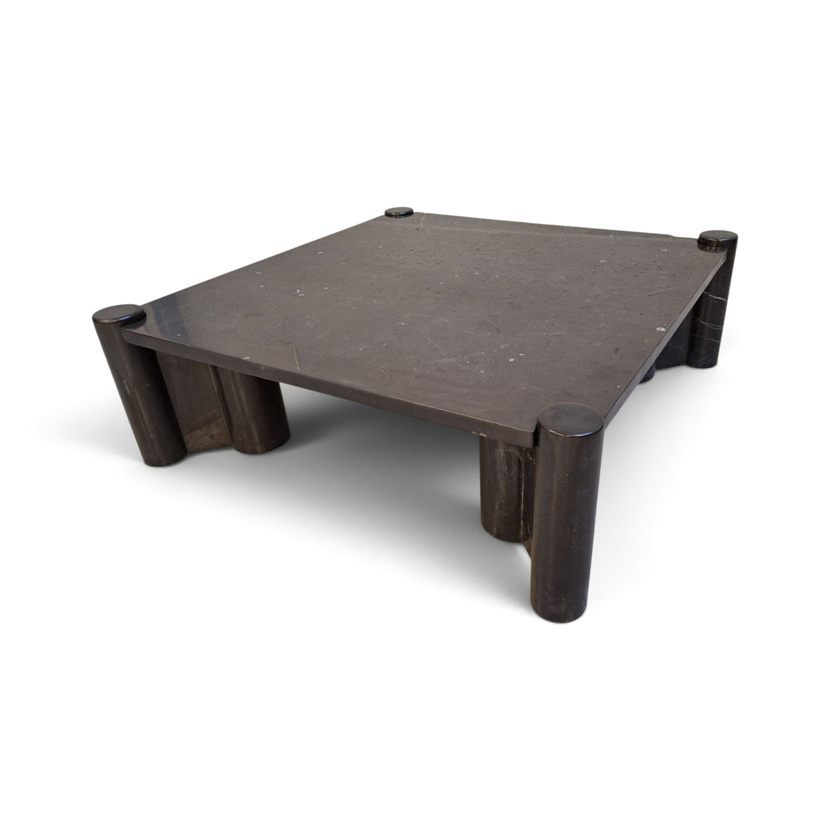 Mid-Century Gae Aulenti Black Marble Coffee Table