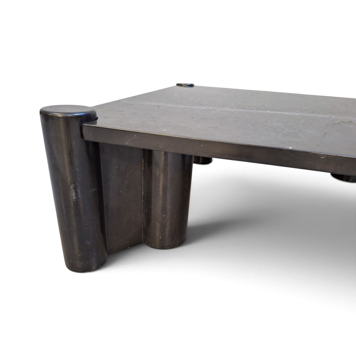 Mid-Century Gae Aulenti Black Marble Coffee Table