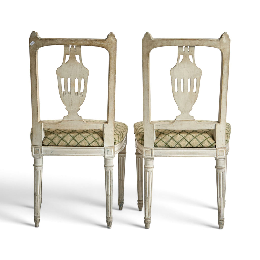 Early 20th Century Set of 12 Louis XVI Style Chairs with Urn Back