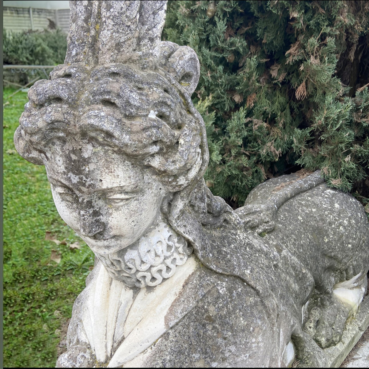Early 20th Century Pair of Sphinx on Base