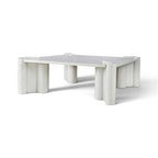 Mid-Century Gae Aulenti White Marble Coffee Table