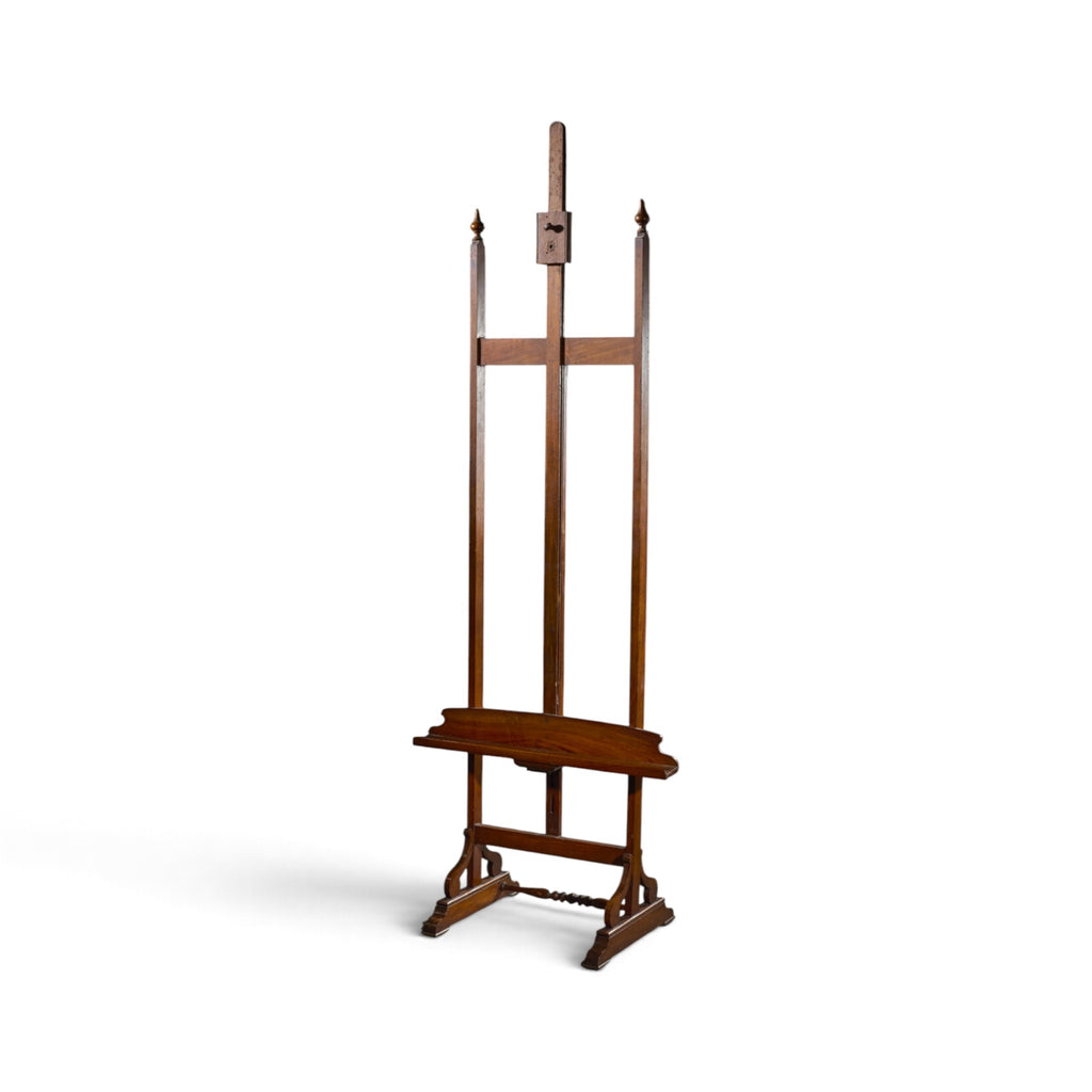 19th Century French Easel with Turned Spacer and Finials
