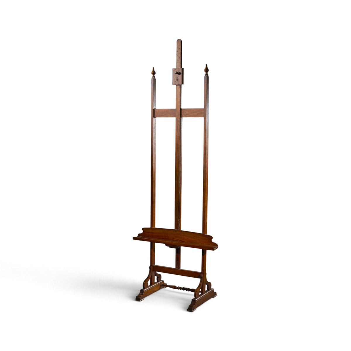 19th Century French Easel with Turned Spacer and Finials