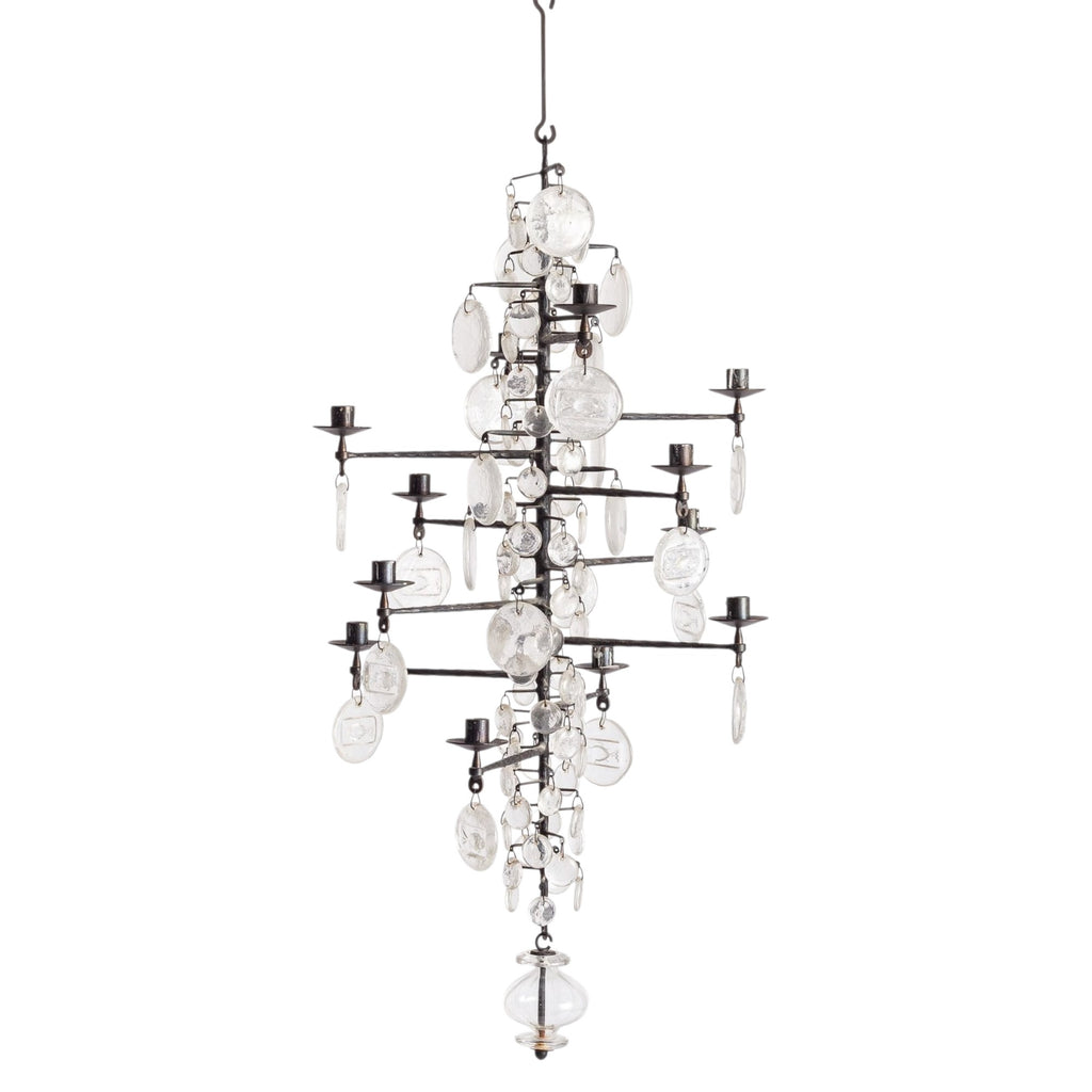 Mid-Century Swedish Erik Höglund 12-Light Chandelier