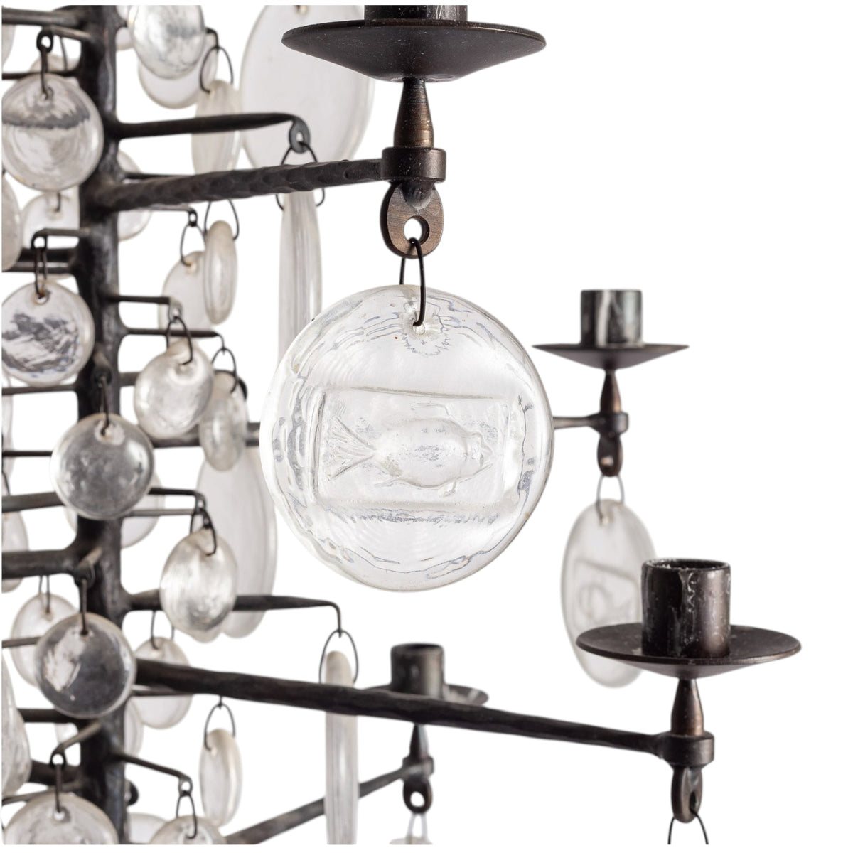 Mid-Century Swedish Erik Höglund 12-Light Chandelier