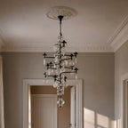 Mid-Century Swedish Erik Höglund 12-Light Chandelier