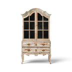 18th Century Swedish Rococo Cabinet with Glass in Doors from Stockholm
